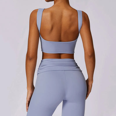JIA Backless Yoga Tank Tops Bulit in Padded Bra ZC8516