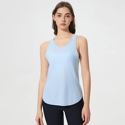 Breathable Mesh Yoga Clothes Workout Tank Tops