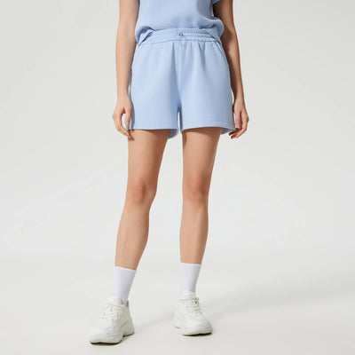 High Waist Workout Casual Lounge Sweat Shorts-light blue