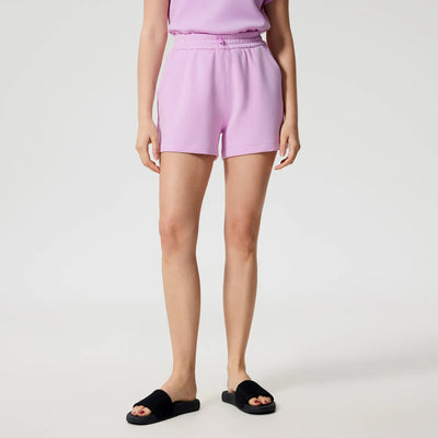 High Waist Workout Casual Lounge Sweat Shorts-lilac