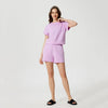High Waist Workout Casual Lounge Sweat Shorts-lilac set