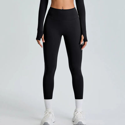 High WaistedButt Lifting Gym Yoga Leggings -Black