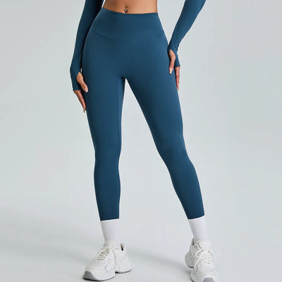 High WaistedButt Lifting Gym Yoga Leggings -Dark blue