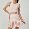 JIA 2 Piece Classic Tennis Workout Outfits -pink