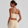 JIA Athletic Tank Tops with Cross Back padded sports bra yoga tank tops for women-back