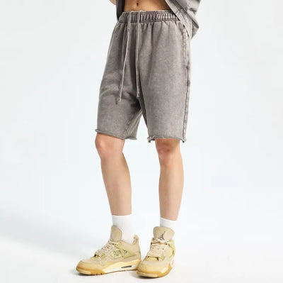 JIA Batik Washed Athletic Shorts for Men