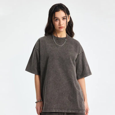 JIA Batik Washed Casual Short-Sleeved T Shirts 