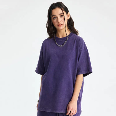 JIA Batik Washed Casual Short-Sleeved T Shirts 