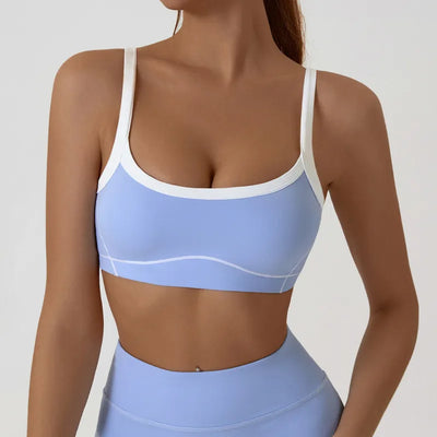 JIA Contrast Color Athletic Bra Tanks 