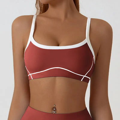 JIA Contrast Color Athletic Bra Tanks 