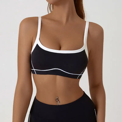 JIA Contrast Color Athletic Bra Tanks 