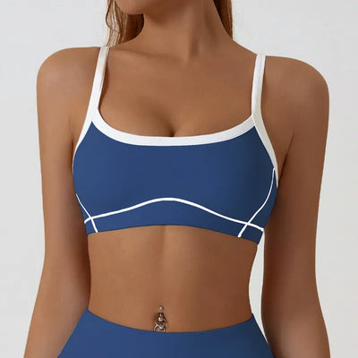 JIA Contrast Color Athletic Bra Tanks 