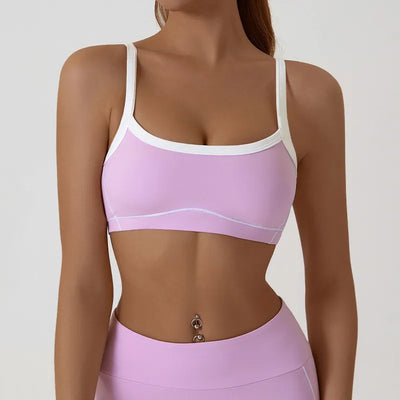 JIA Contrast Color Athletic Bra Tanks 