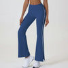 JIA Contrast Color Split Flared Yoga Pants