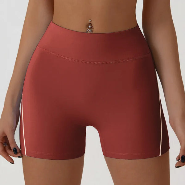JIA Contrast Color Yoga Shorts for Fitness