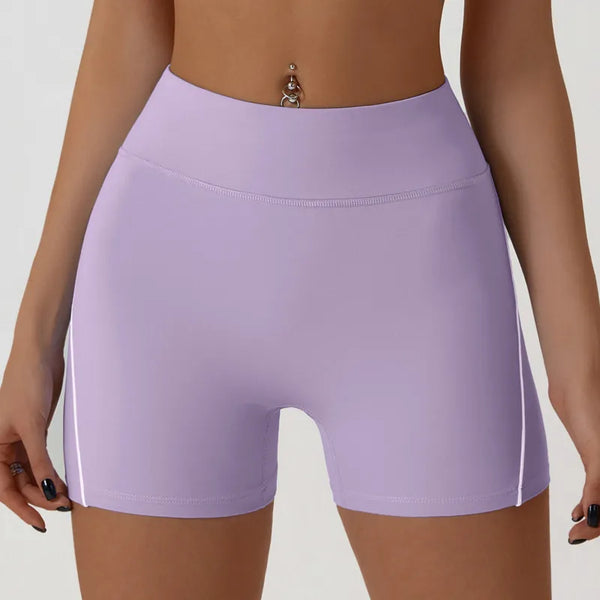 JIA Contrast Color Yoga Shorts for Fitness