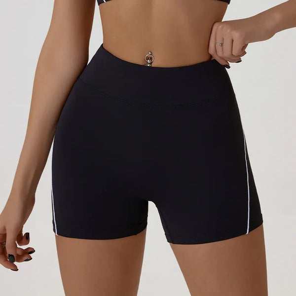JIA Contrast Color Yoga Shorts for Fitness