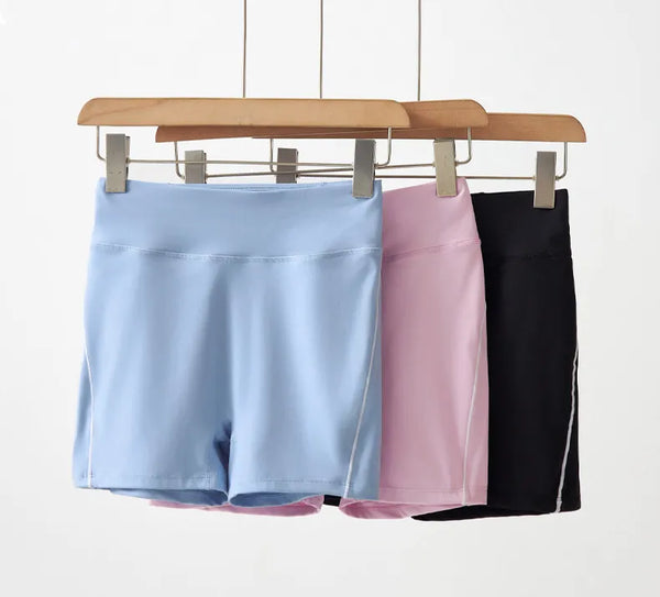 JIA Contrast Color Yoga Shorts for Fitness