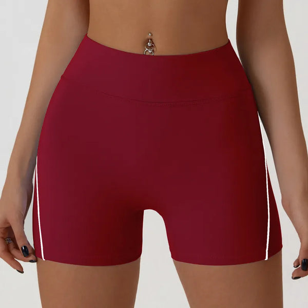 JIA Contrast Color Yoga Shorts for Fitness