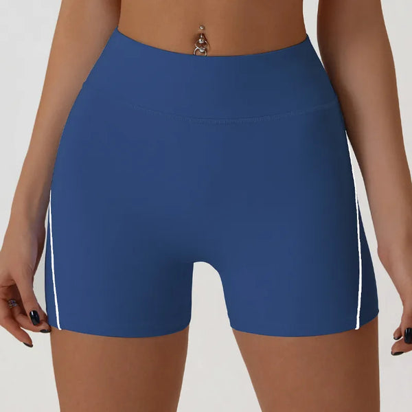 JIA Contrast Color Yoga Shorts for Fitness
