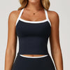 JIA Contrastring Color Yoga Tank Tops with Pads