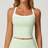 JIA Contrastring Color Yoga Tank Tops with Pads for women