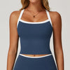 JIA Contrastring Color Yoga Tank Tops with Pads for women
