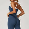 JIA Contrastring Colors Yoga Tank Tops with Pads for women fitness clothing