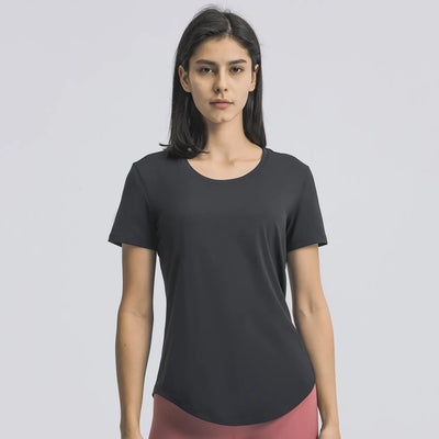 JIA Crew Neck Sports Basic Short Sleeve T Shirts WOMEN gym wear