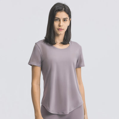 JIA Crew Neck Sports Basic Short Sleeve T Shirts gym wear
