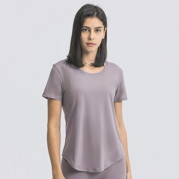 JIA Crew Neck Sports Basic Short Sleeve T Shirts gym wear