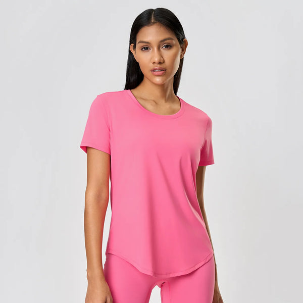 JIA Crew Neck Sports Basic Short Sleeve T Shirts gym shirt