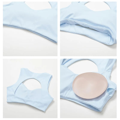 JIA Diamond Neckline Sports Bra Athletic Tanks