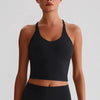 JIA Fitness Tank Top with Hollow Cross Back-black