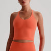 JIA Fitness Tank Top with Hollow Cross Back slim fit tank top padded sports bras 