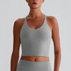 JIA Fitness Tank Top with Hollow Cross Back slim fit tank top padded sports bras for women