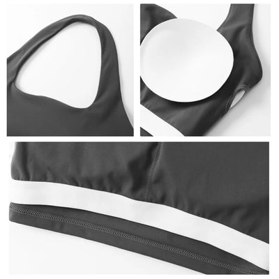 JIA Halter Sports Tank Tops with Pads 