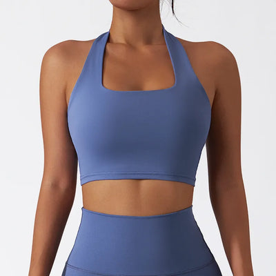 JIA Halter Sports Tank Tops with Pads 