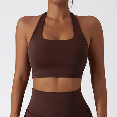 JIA Halter Sports Tank Tops with Pads 