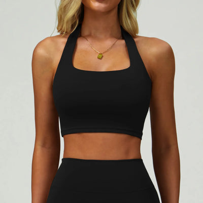 JIA Halter Sports Tank Tops with Pads sports bra for women