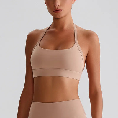 JIA Halter Top Sports Bra Medium Support padded workout bra