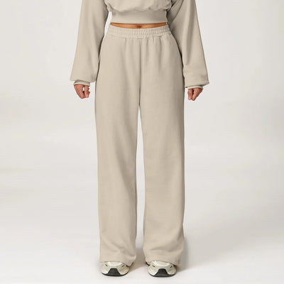 JIA High-Waist Wide-Leg Sweatpants for Women