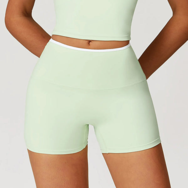 JIA High Waist Fitness Booty Shorts for Women-light green