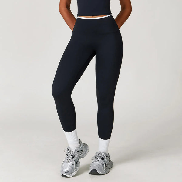 JIA High Waist Fitness Butt Lifting Yoga Leggings contrastring color design