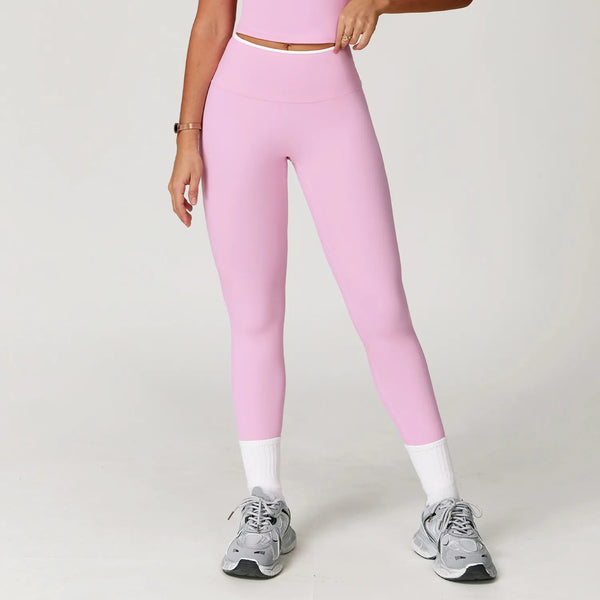 JIA High Waist Fitness Butt Lifting Yoga Leggings contrastring color yoga pants