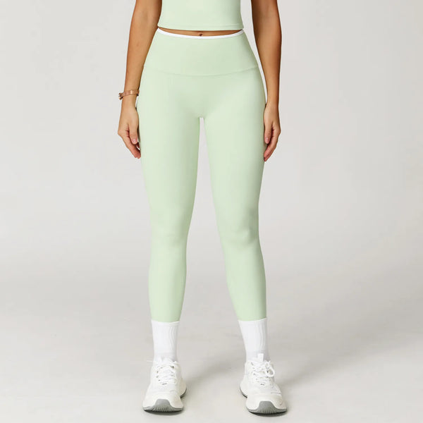 JIA High Waist Fitness Butt Lifting Yoga Leggings contrastring color yoga pants for women