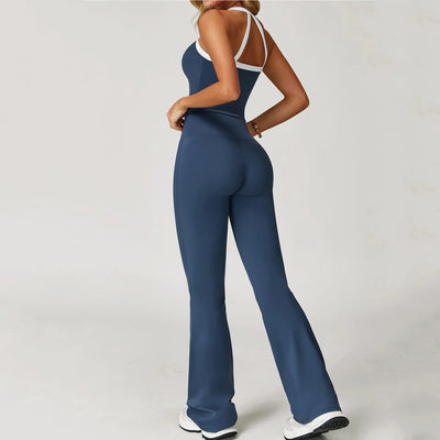 JIA High Waist Fitness Flared Yoga Pants for Women-back