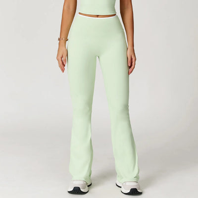 JIA High Waist Fitness Flared Yoga Pants for Women Butt Lifting Contrasting color Yoga Leggings