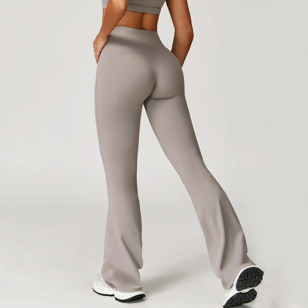 JIA High Waist Fitness Wide Leg Yoga Pants​-back