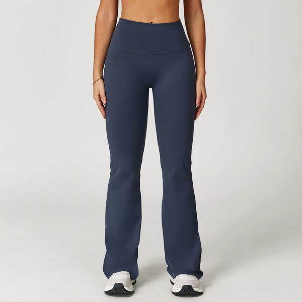 JIA High Waist Fitness Wide Leg Yoga Pants​ for women-navy blue